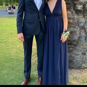 HEAVENLY HUES NAVY BLUE MAXI DRESS LULUS